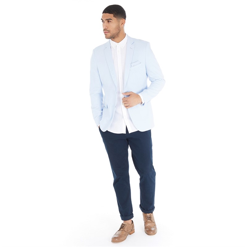 French Connection Mens Linen Blazer Sky