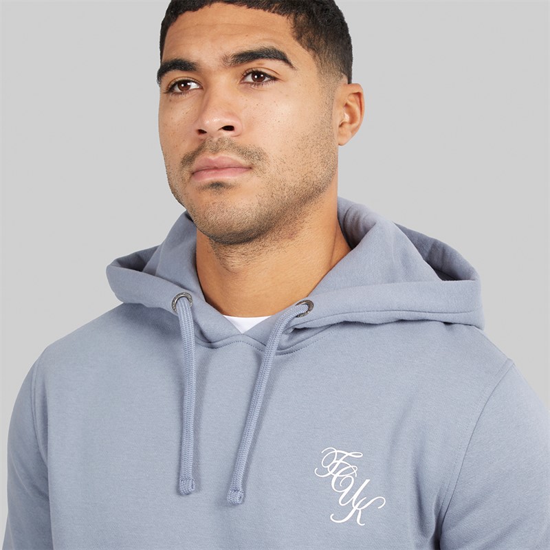 French Connection Mens Script Tracksuit Light Blue/White