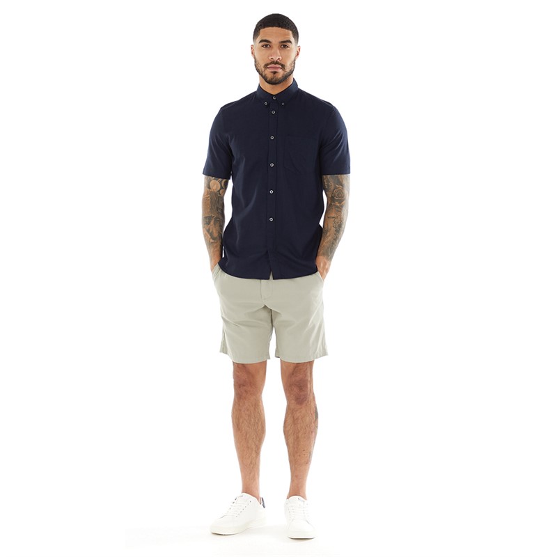 French Connection Mens Chino Short New Sage