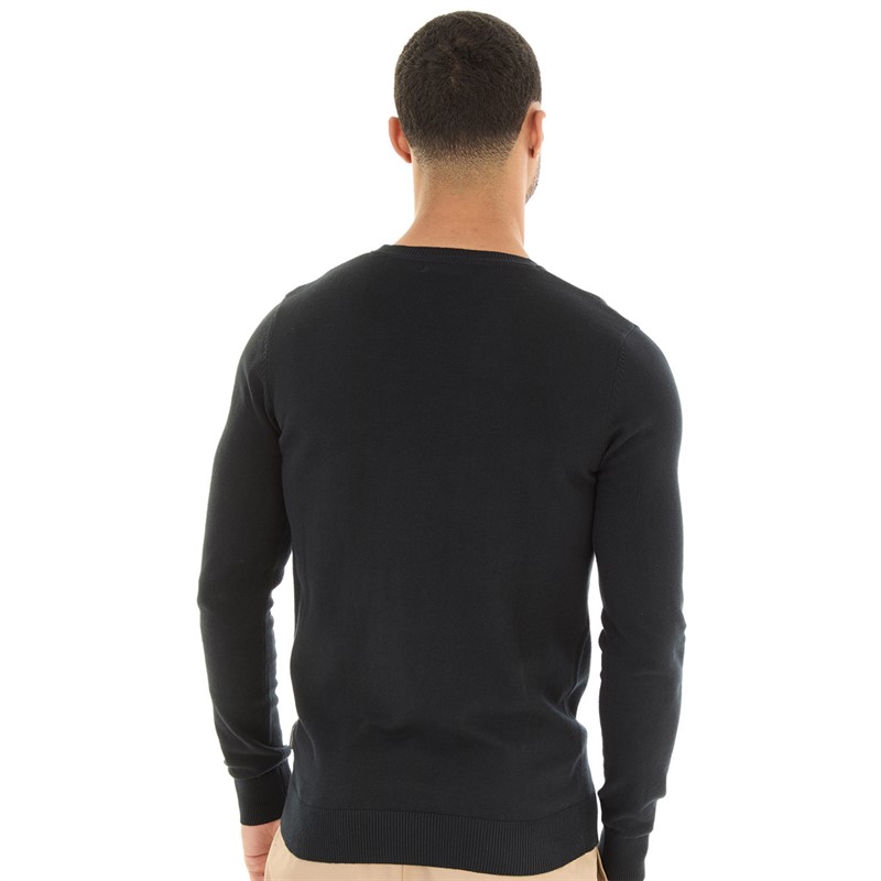 French Connection Mens Cotton Crew Neck Jumper Marine