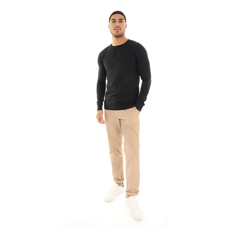 French Connection Mens Cotton Crew Neck Jumper Marine