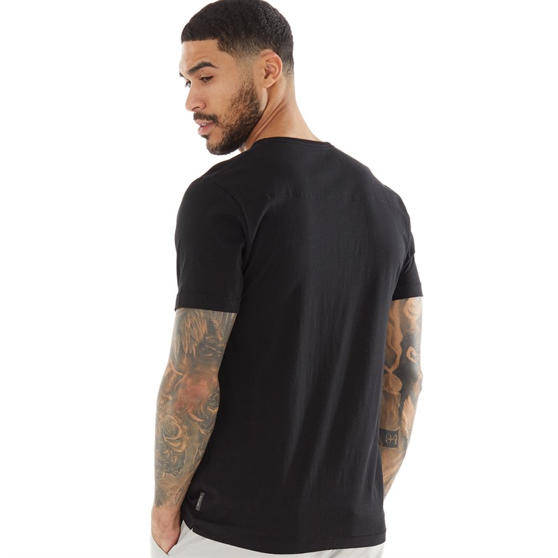 French Connection Mens FCUK Box Camo T-Shirt Black