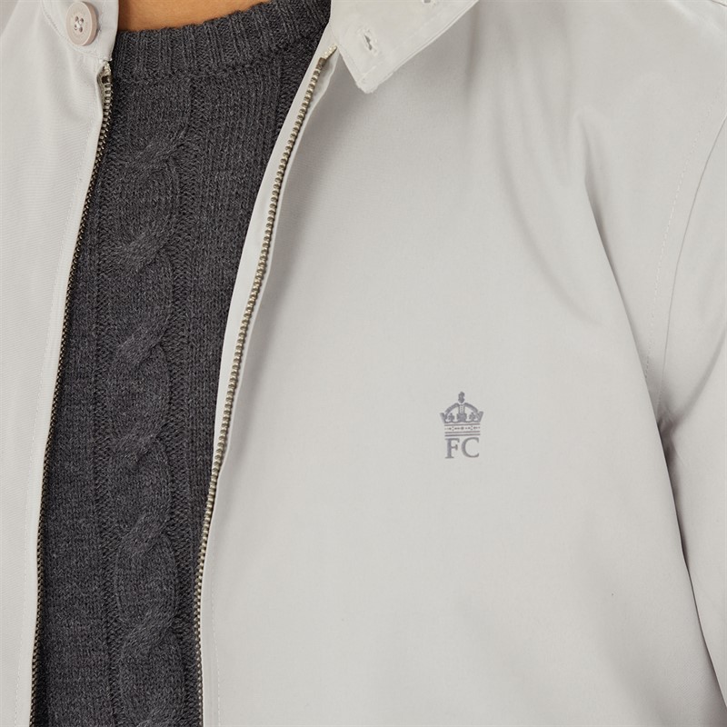 French Connection Mens Harrington Jacket Stone/Gunmetal