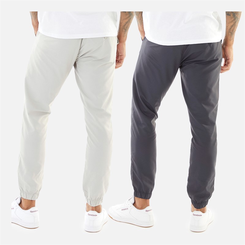 French Connection Mens Two Pack Cuffed Tech Cargos Pants Marine/Light Grey