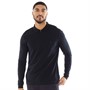 French Connection Mens Jersey Zip Long Sleeve Polo Marine