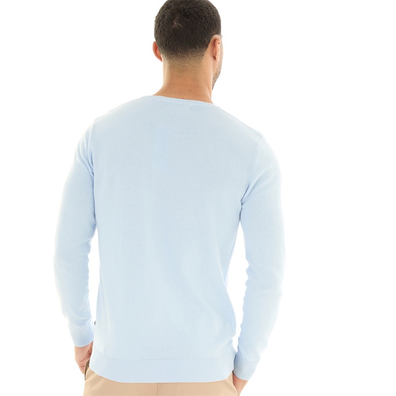 French Connection Mens Cotton Crew Neck Jumper Sky