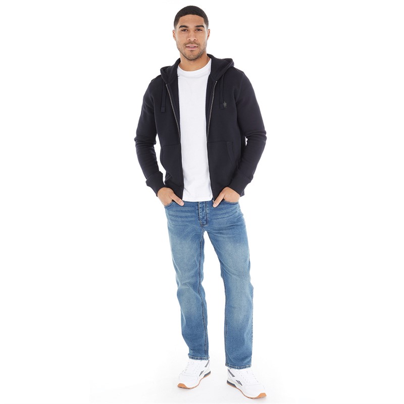French Connection Mens FC Zip Hoodie Marine