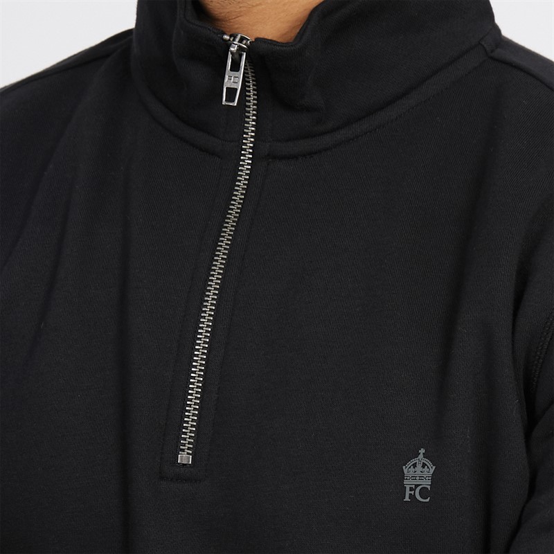 French Connection Mens FC 1/2 Zip Sweatshirt Marine