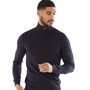French Connection Mens Cotton 1/4 Zip Jumper Marine Mel