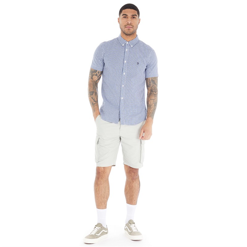 French Connection Mens Cargo Tech Shorts Stone