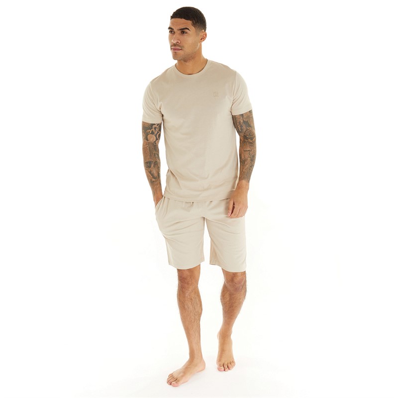 French Connection Mens FCUK Stack Co-Ord Stone