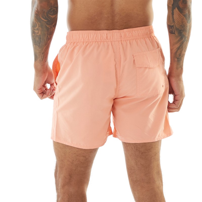 French Connection Mens Contrast Swim Shorts Coral