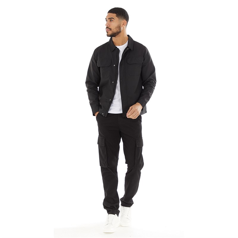 French Connection Herren Tech Overshirt Schwarz