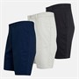 French Connection Mens Three Pack Chino Shorts Multi 1 - Black/Stone/Marine