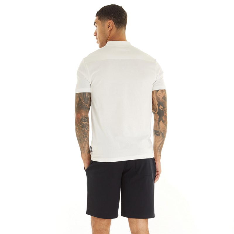 French Connection Mens Jersey Trophy Co-Ord Off White/Navy