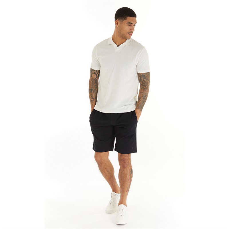 French Connection Mens Jersey Trophy Co-Ord Off White/Navy