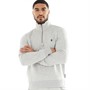 French Connection Mens FC 1/2 Zip Sweatshirt Light Grey Marl
