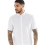 French Connection Mens Patterned Short Sleeve Shirt Mitsu White