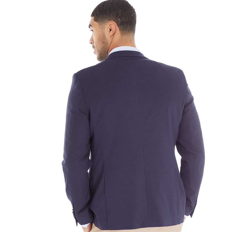 French Connection Mens Linen Blazer Marine