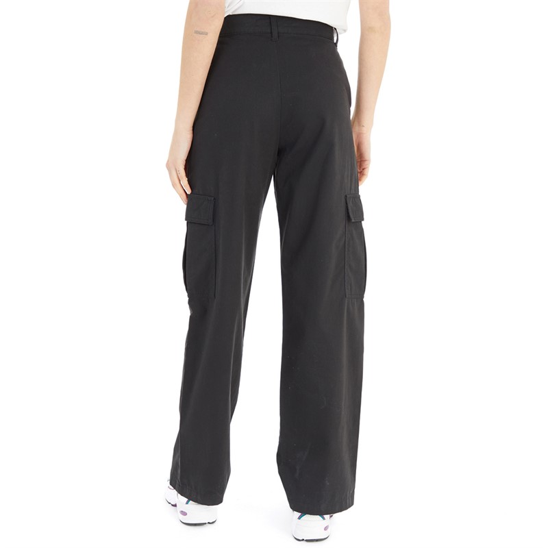 French Connection Womens Twill Cargo Pocket Trousers Black