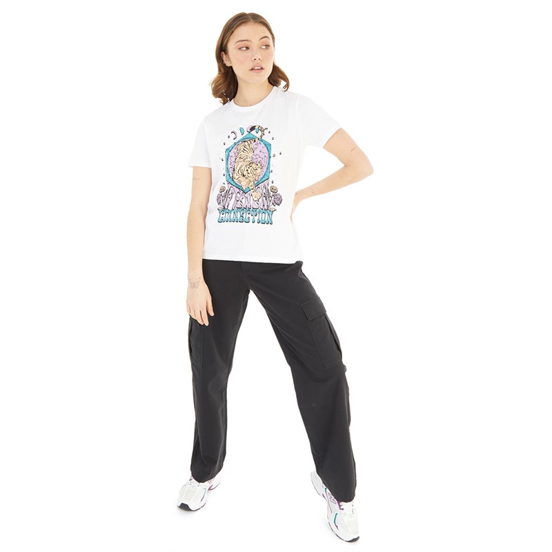 French Connection Womens Twill Cargo Pocket Trousers Black