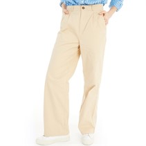 French Connection Womens High Waist Pleat Front Trousers Stone