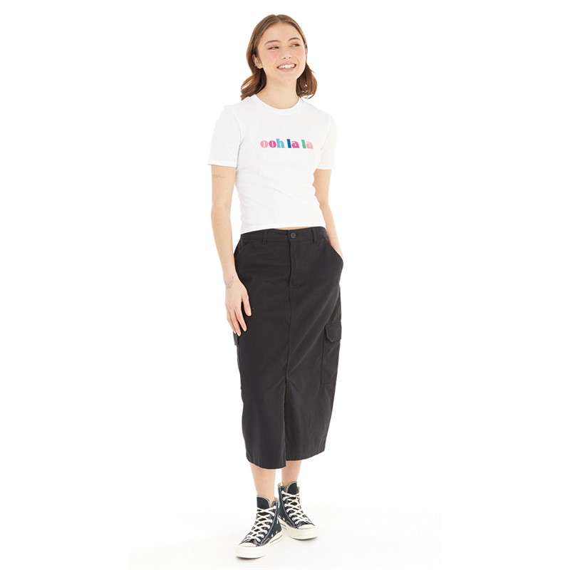 French Connection Womens Ooh La La Fitted T-Shirt White