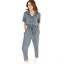 French Connection Womens Utility Pocket Jumpsuit Steel Blue