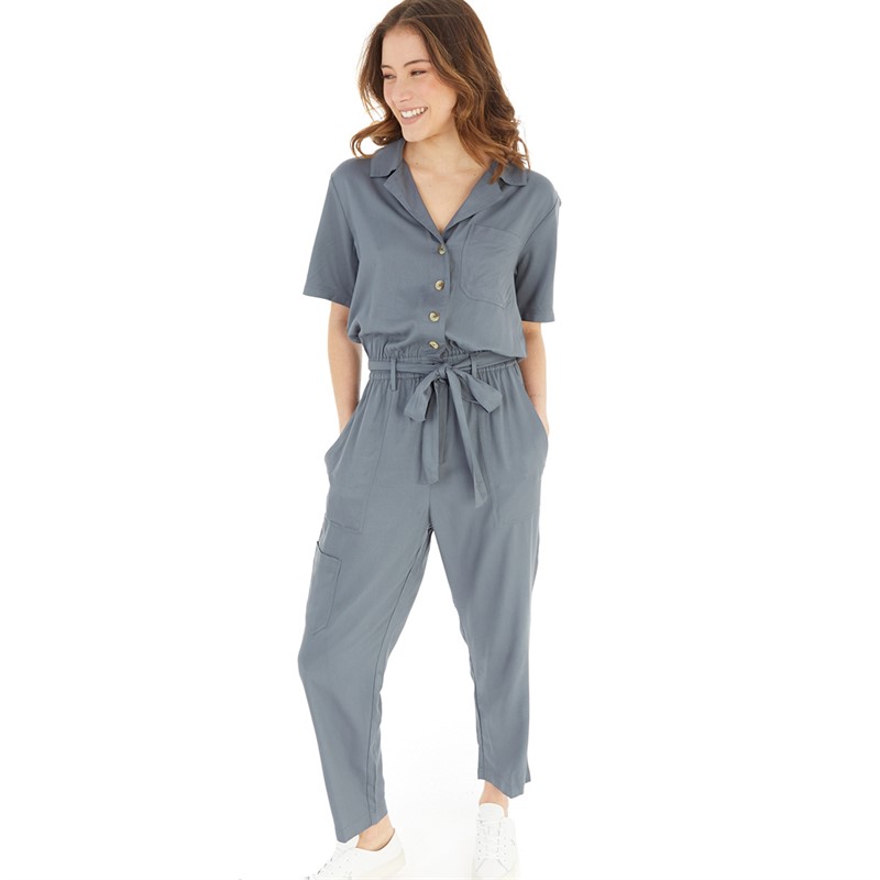 Buy French Connection Womens Utility Pocket Jumpsuit Steel Blue