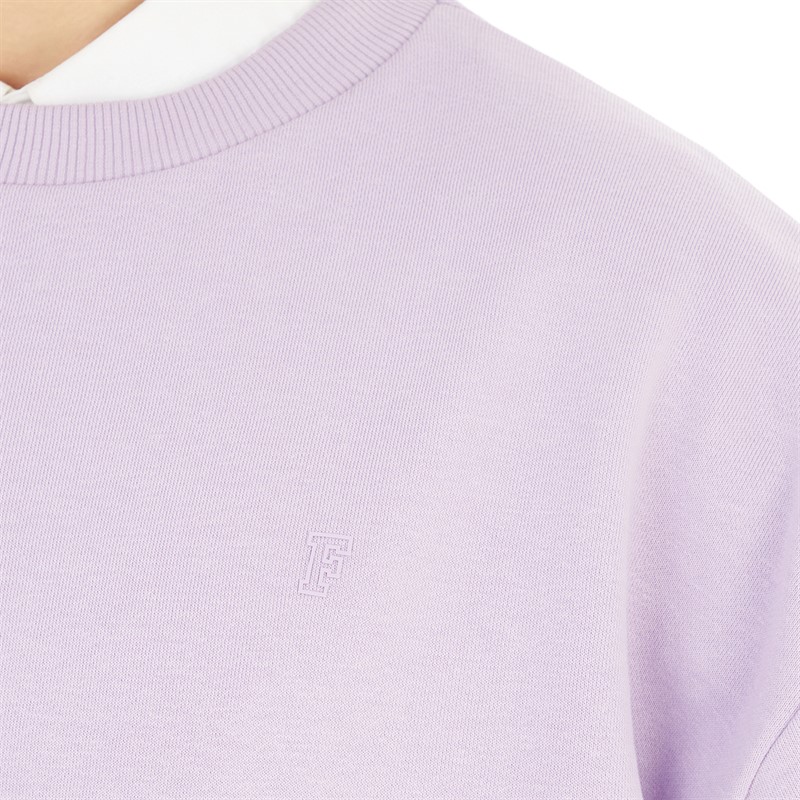 French Connection Womens FC Oversized Sweatshirt Washed Lilac