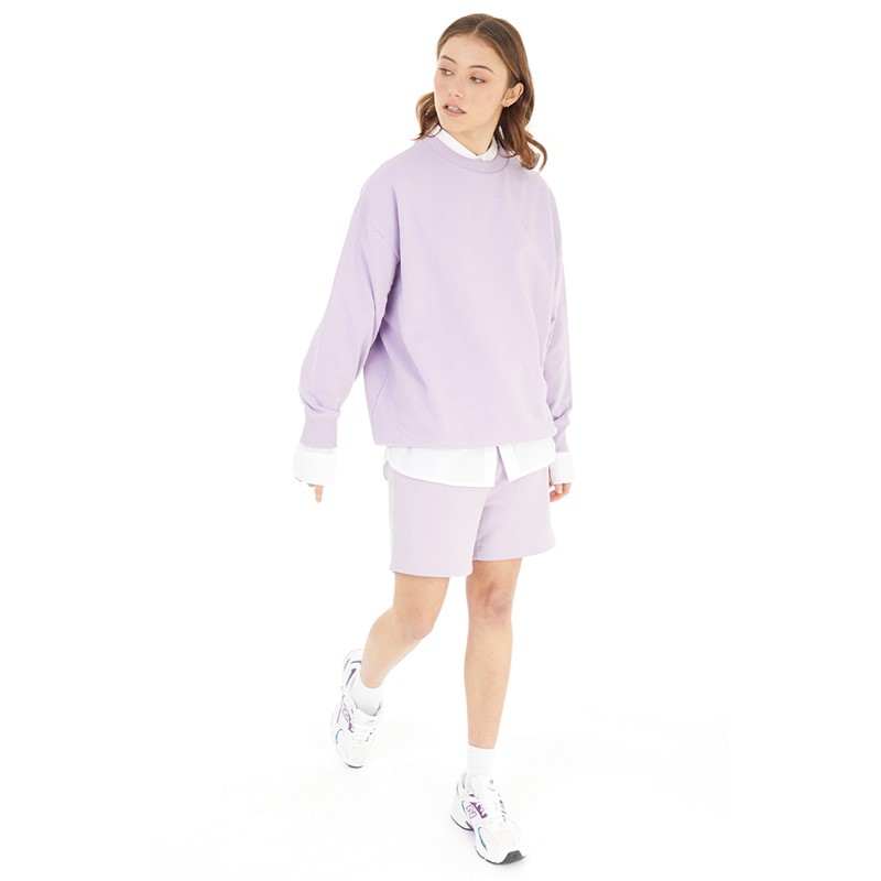 French Connection Womens FC Oversized Sweatshirt Washed Lilac