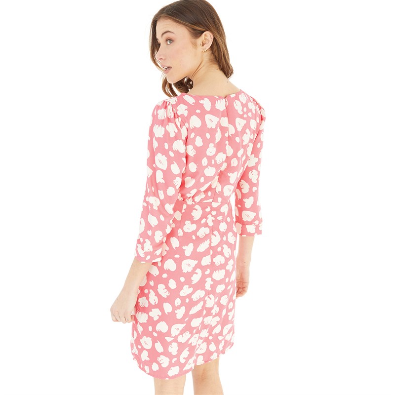 French Connection Womens Aimee Shift Short Dress Camellia