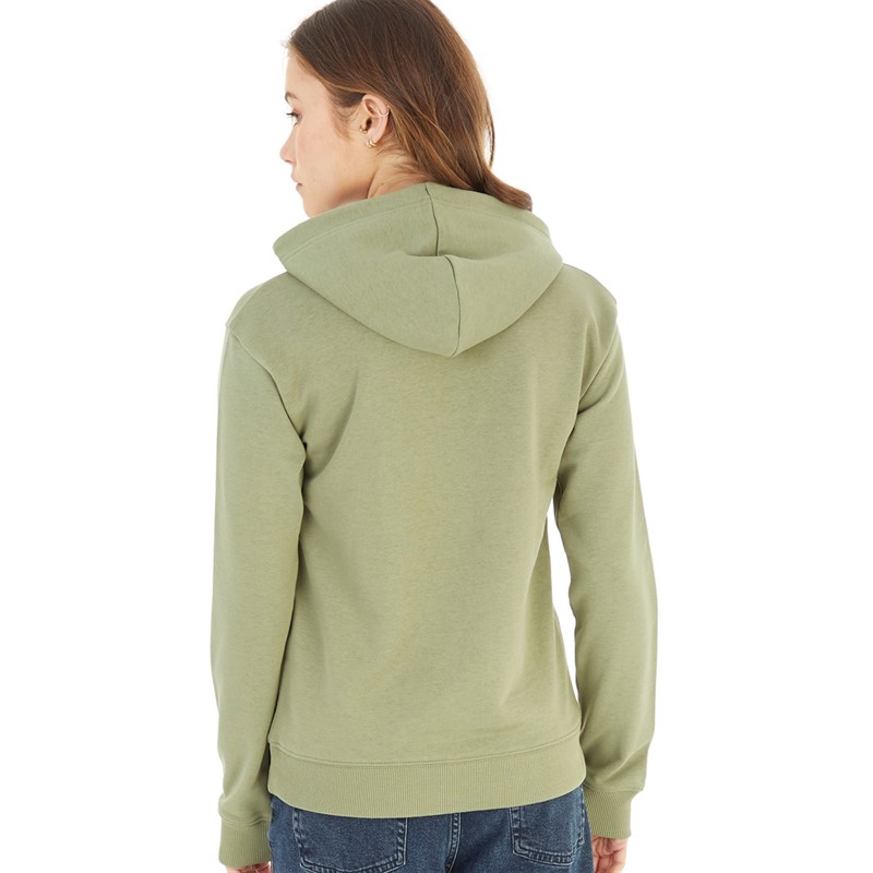 French Connection Womens FC Collegiate Hoodie Washed Khaki/White/Navy