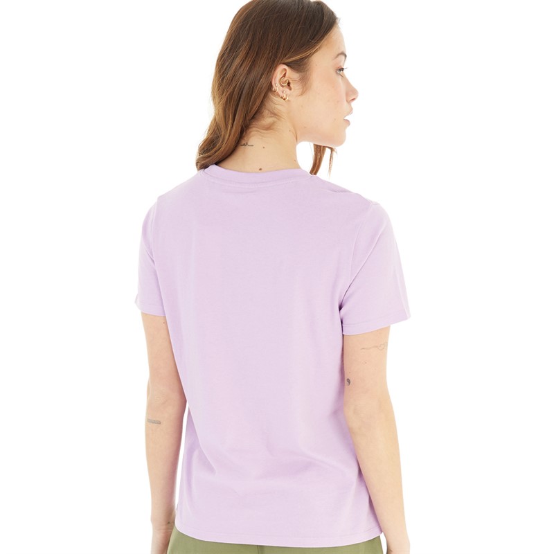 French Connection Womens Bonjour T-Shirt Sheer Lilac/Peacock