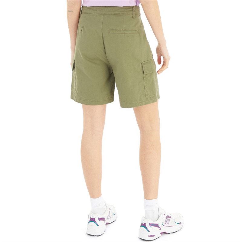 French Connection Womens Cargo Pocket Shorts Khaki