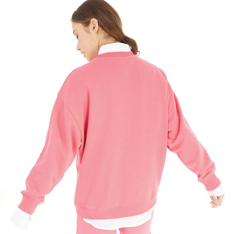 French Connection Womens FC Oversized Sweatshirt Camellia