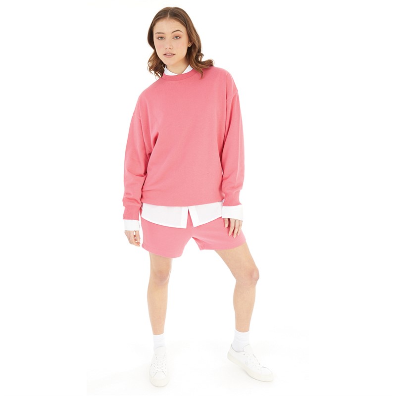 French Connection Womens FC Oversized Sweatshirt Camellia