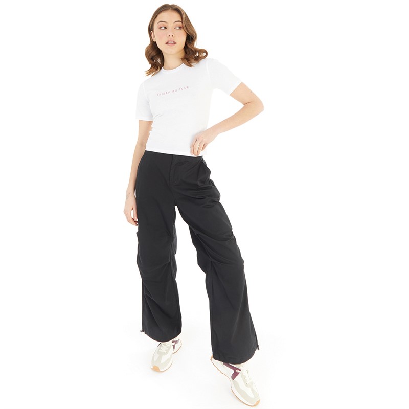 French Connection Womens Parachute Trousers Black