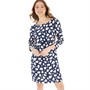 French Connection Womens Aimee Shift Short Dress Dark Navy