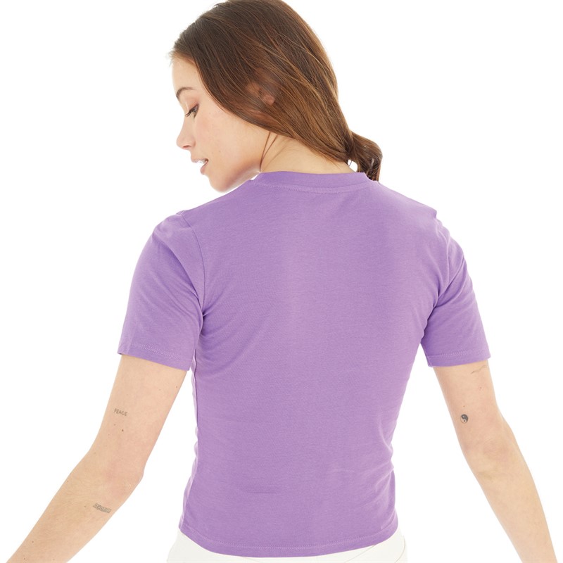 French Connection Womens FCUK Cool As Fitted T-Shirt Violet/White