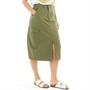 French Connection Womens Cargo Midi Skirt Khaki