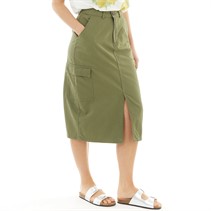 French Connection Womens Cargo Midi Skirt Khaki