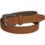 French Connection Mens Perforated Faux Suede Belt Tan