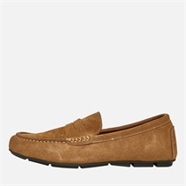 French Connection Mens Suede Driving Loafers Tan