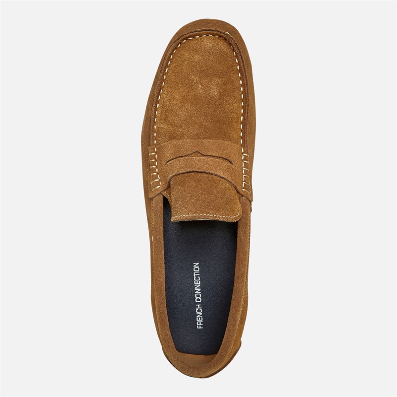 Buy French Connection Mens Suede Driving Loafers Tan
