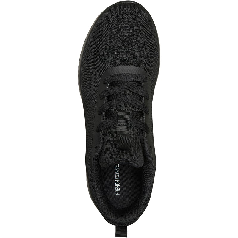 French Connection Mens V5 Lace Trainers Black Mono