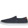 French Connection Deck slip-on canvas pumps dla niego kolor granatowy