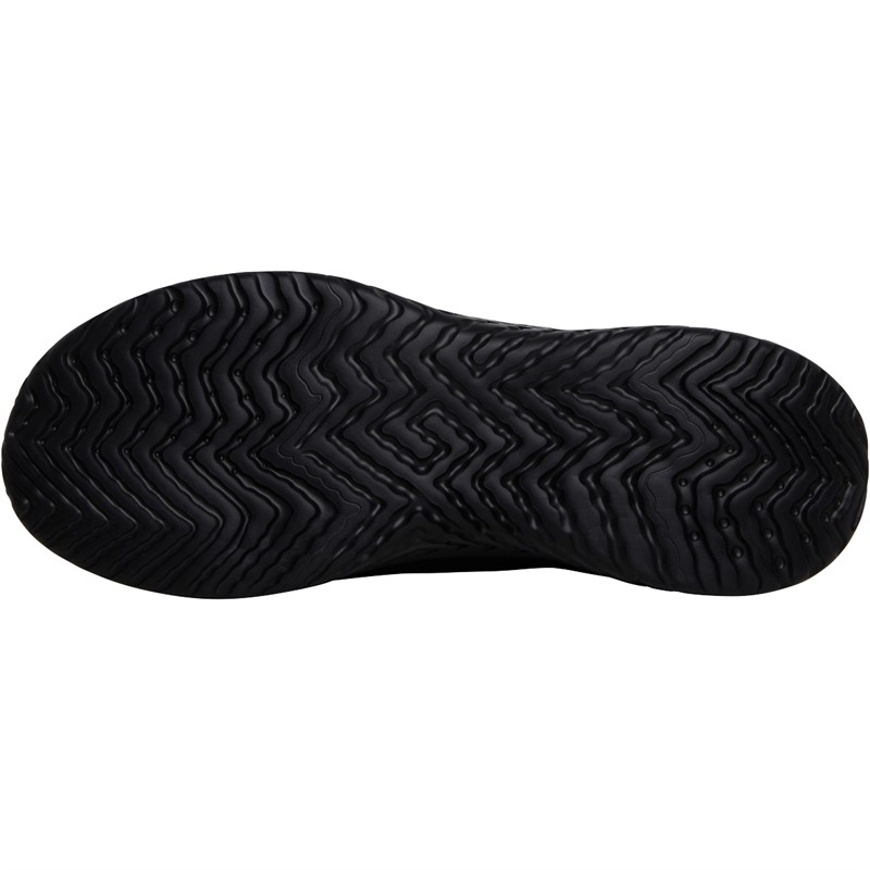 French Connection Mens V5 Slip-On Trainers Black Mono