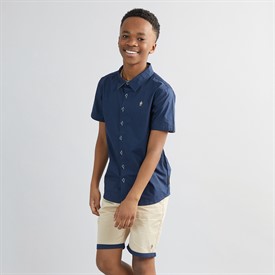 Buy French Connection Boys Oakridge Shirt And Shorts Set Marine/Sand