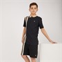 French Connection Boys Byline Short Sleeve Zip Polo And Shorts Set Marine/Sand/Stone